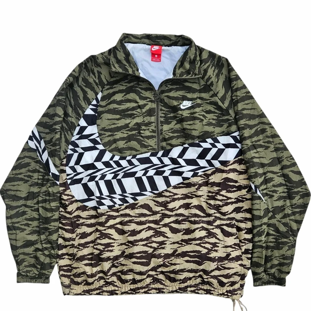 Nike | NSW AOP Vaporwave Swoosh Woven Half-Zip Jacket | Packable | Mens - Picture 1 of 16